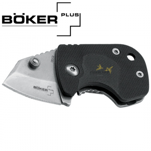 Couteau de poche pliant noir en acier inoxydable avec clip - Böker Plus (marque allemande)