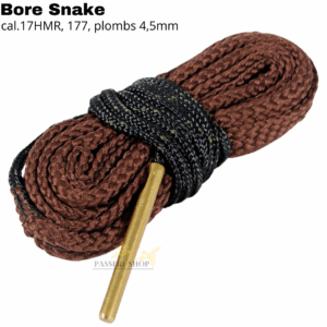 Cordon de nettoyage Bore Snake 195cm cal.17HMR et les calibre 4,5mm plombs diabolo