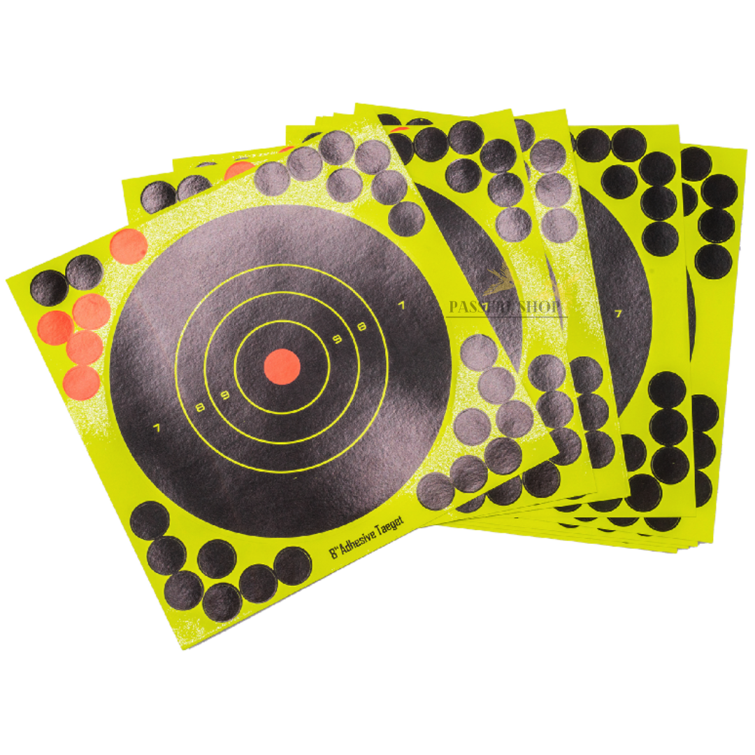 Lot de 20 cibles adhésives fluorescentes réactives à l’impact du projectile - 20X20cm – Image 3