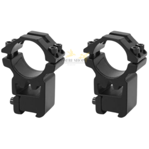 Paire de colliers de montage en alliage d'aluminium extra haut rail 11mm et diamètre 25,4mm