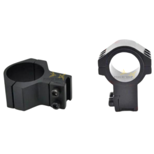 Paire de colliers de montage en alliage d'aluminium extra haut rail 11mm et diamètre 25,4mm / 30mm