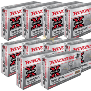 Lot 10 boîtes de 20 balles cal.30.06 150 grains à tête pointue - Winchester (fabriqué aux U.S.A)