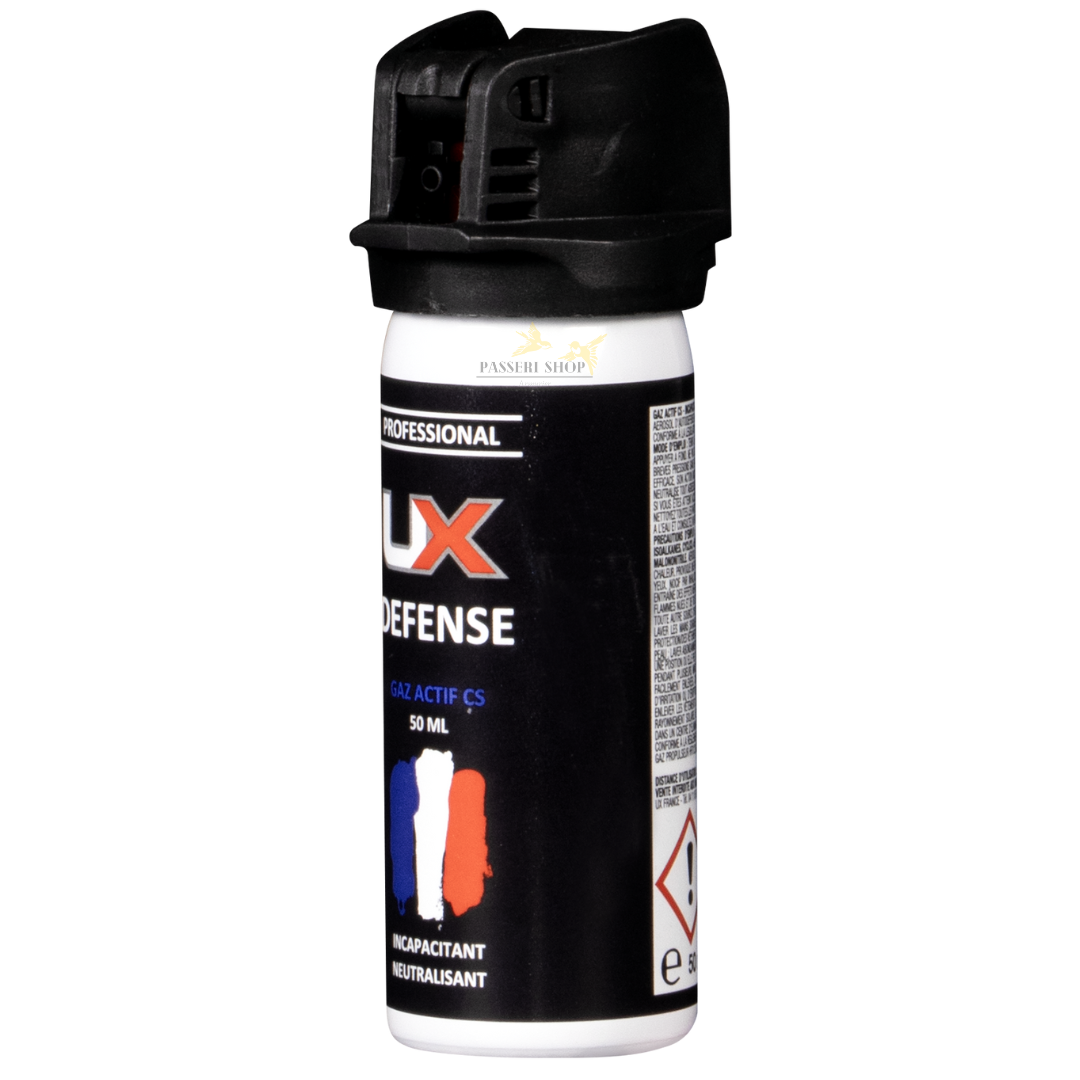 Bombe lacrymogène GAZ CS 50ml avec clapet (fabriqué en France) – Image 2