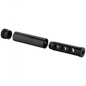 Modérateur de son cal.22LR/MAG et 17HMR en carbone Adamantium micro 114 diamètre 27 filetage 1/2×20
