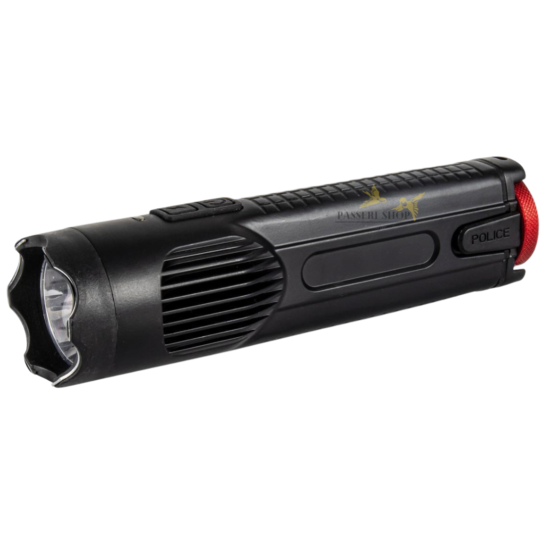 Shocker professionnel en métal noir 15 000 000 volts avec lampe LED 380 lumens - Praga
